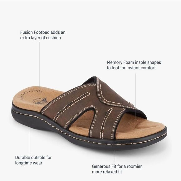 Dockers Men\'s Dark Brown Slide Sandals main image 8